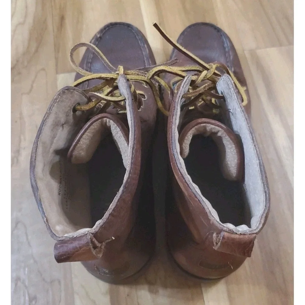 Polo Ralph Lauren Rodway Classic Ranger Brown Leather Boots Mens Size US 11 D
